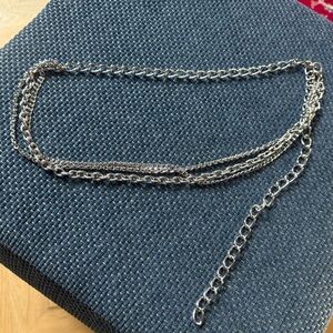 Elegant Silver Chain Belt NWOT
